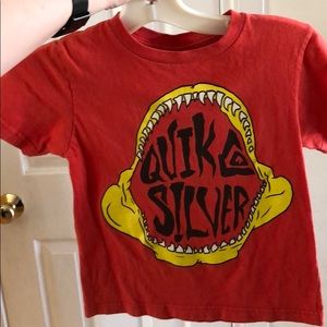 Boys small Quicksilver shark mouth tee